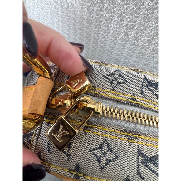 Louis Vuitton Rare Blue Denim Circular Mini Monogram Jeanne PM Crossbody Bag - Picture 7 of 12